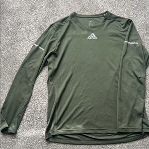 Adidas Olive Performance Long Sleeve Top